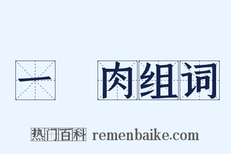 一塊肉组词是什么意思的图片